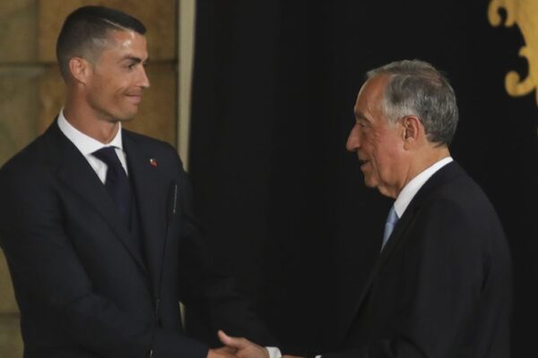 Cristiano Ronaldo e Marcelo Rebelo de Sousa